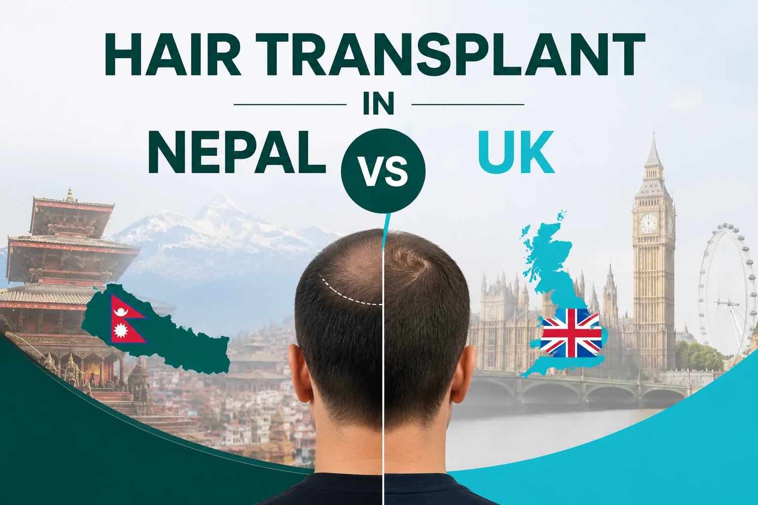 Hair transplant in Nepal vs UK